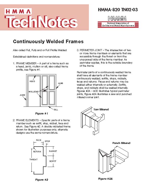 Continuously Welded Frames