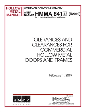 Tolerances And Clearances For Commercial Hollow Metal Doors